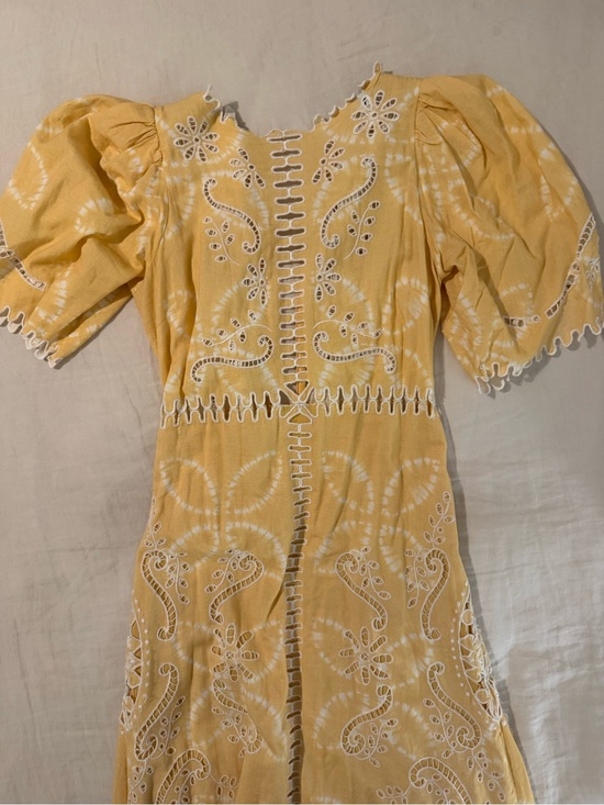 Sea New York Dresses & Skirts - Sea New York Yellow Eyelet Tie-Dye Blouse